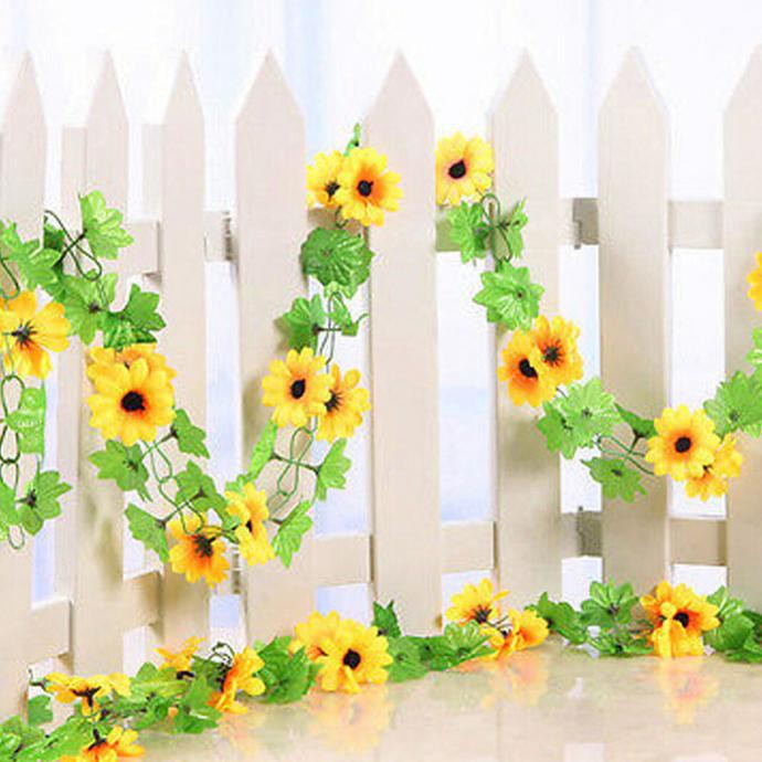 DAUN RAMBAT MATAHARI/DAUN BUNGA PLASTIK RAMBAT MATAHARI