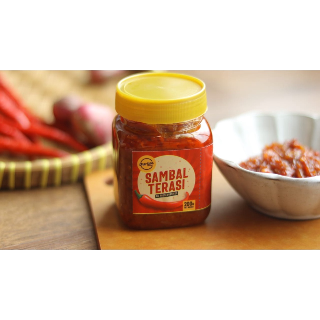 

Sambal Terasi OneTwo Kitchen Sambel Pedas Mantap Gurih Homemade Bahan Berkualitas dan Segar