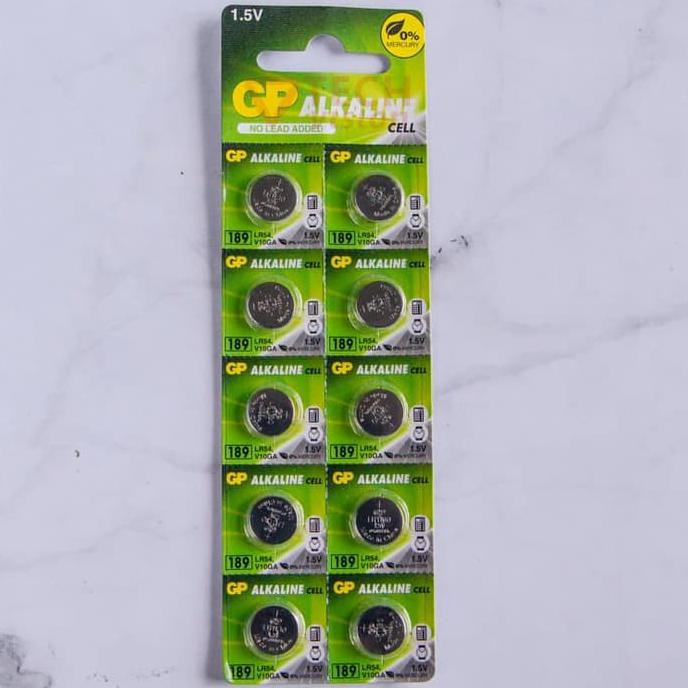 Battery LR-1130 GP Alkaline LR1130 LR54 189 V10GA Kancing Bulat tvison Ayo Order