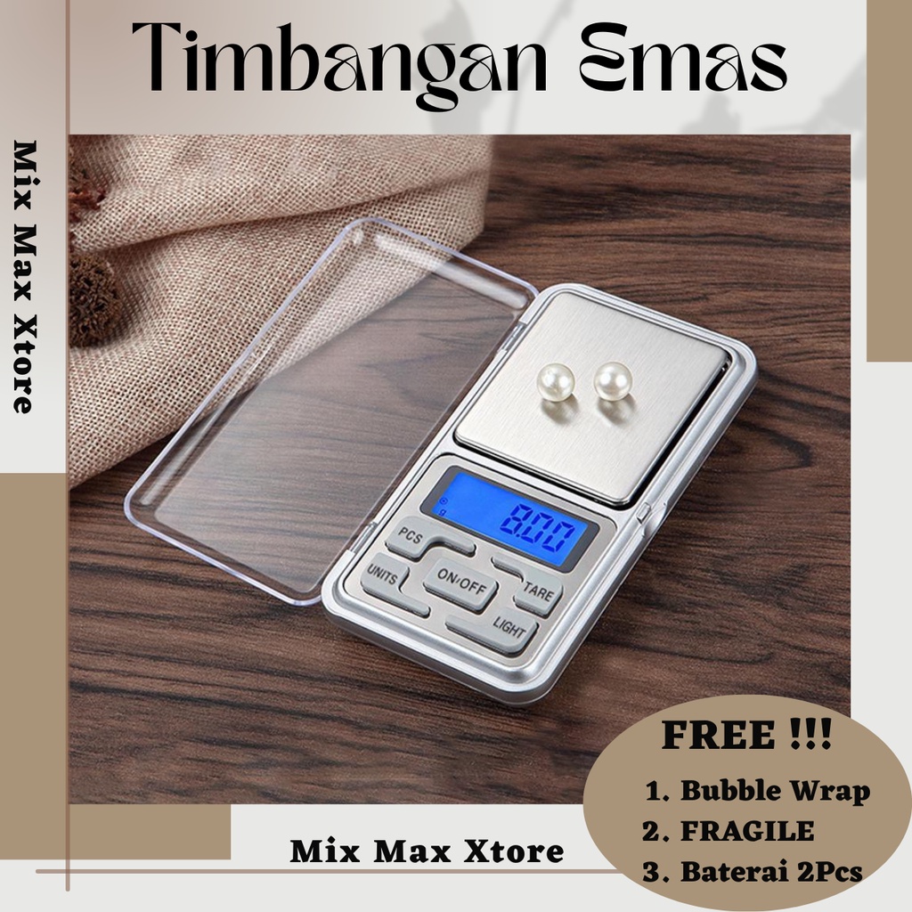 Taffware Timbangan Emas Digital Digipounds MH-200 Mini Pocket 200g 0.01g / Timbangan Digital / Timba