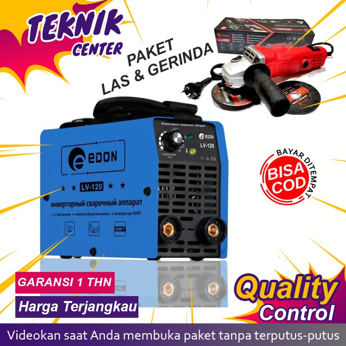 Mesin Las Listrik Alat Las Trafo Trapo Las Travo Portable Mesin Las 450W + Gerinda 4Inch Ps-045