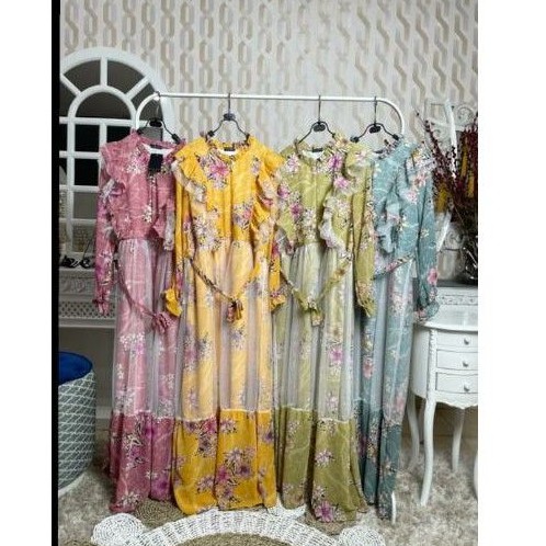 MEIJIWANG Gamis Ceruty mix Tile Model Terbaru