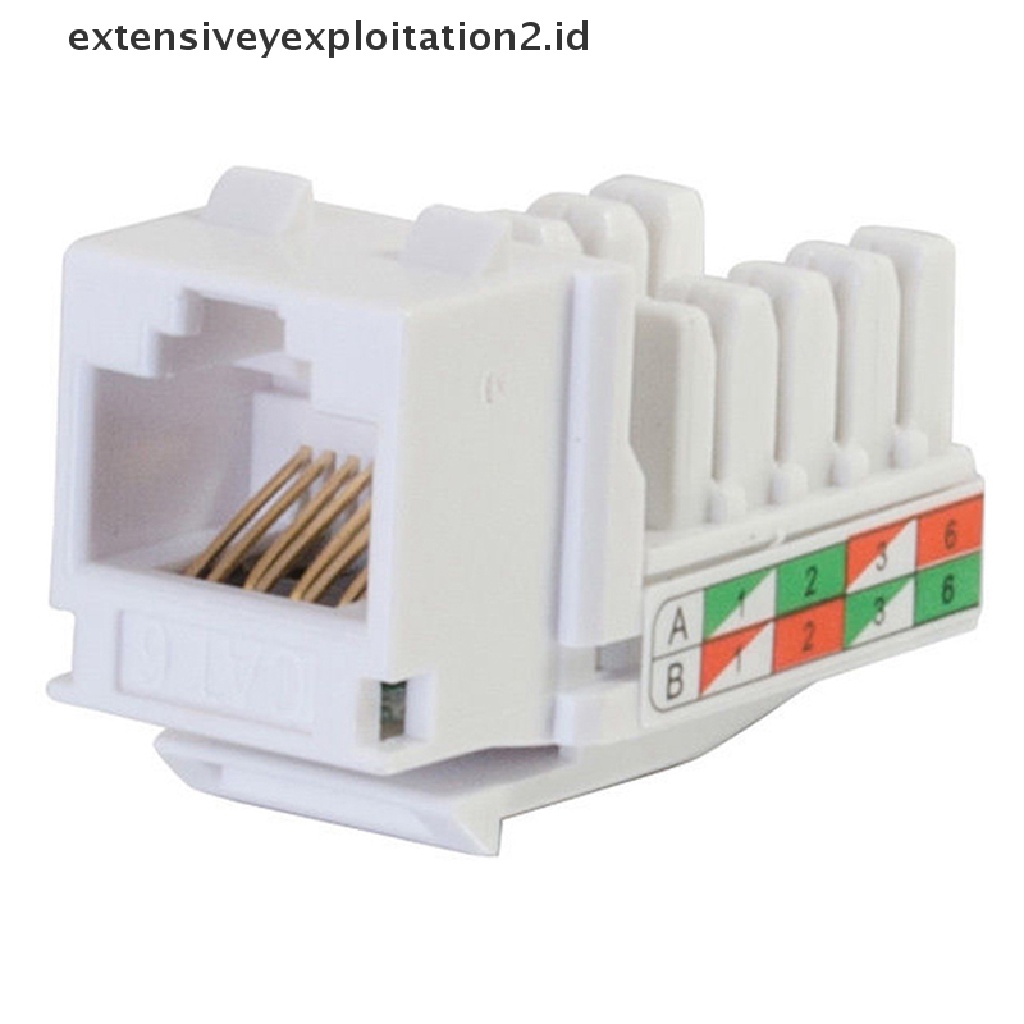 (Hotter) 5pcs Adapter Colokan Jack Eterna Cat6 Rj45 110untuk