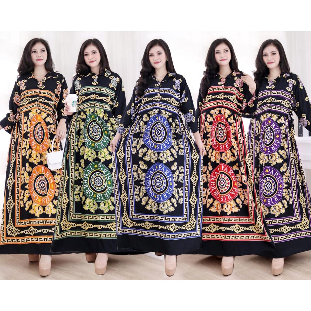 DASTER KEKINIAN LONGDRES VIRALL TALI EMPAT CIBI/KANCING BOBOK/RAYON SUPER FREMIUM