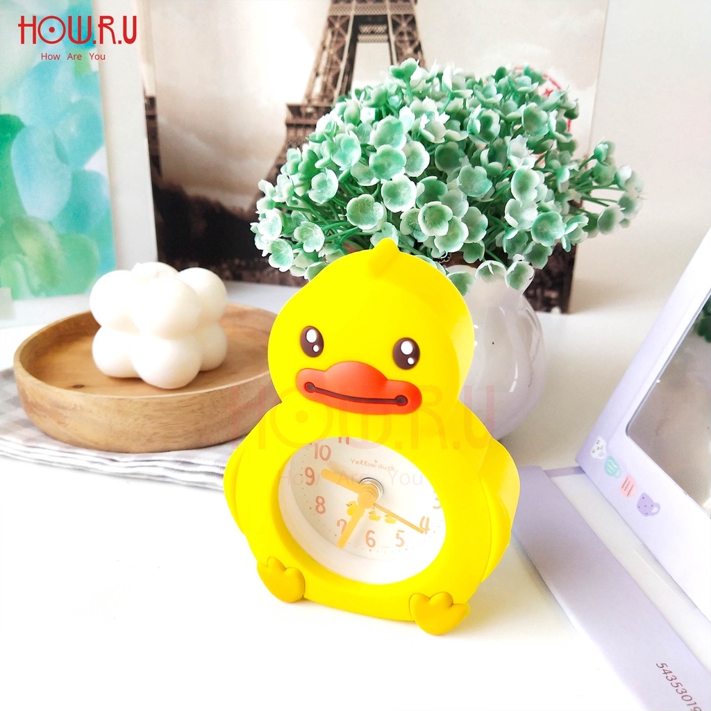 HOW.R.U | Jam Alarm Meja Mini Bentuk Bebek / Animal Alarm Clock