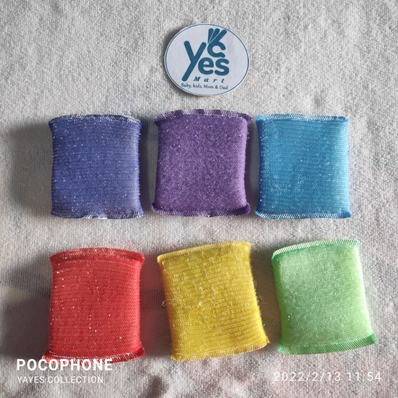 Spons Cuci Piring Serba Guna 1 PCS Warna Warni Sponge Metalic Spon Dapur Serbaguna Sabut Stainless Kawat