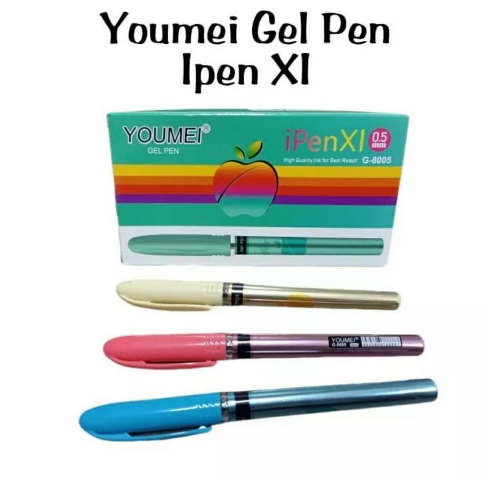 

YOUMEI PULPEN TINTA GEL / GEL PEN IPEN11 OFFICE & EXAM WARNA HITAM ISI 12