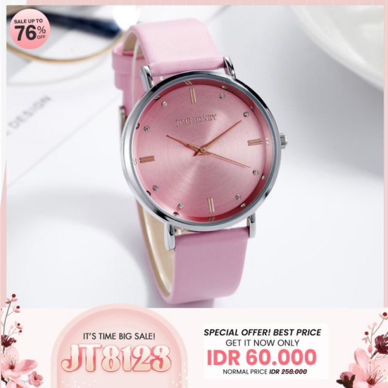 KODE 8123 dan 8125 PROMO JAM TANGAN JIMSHONEY BIG SALE SUPER MURAH !!!!-8123 L03(pink)