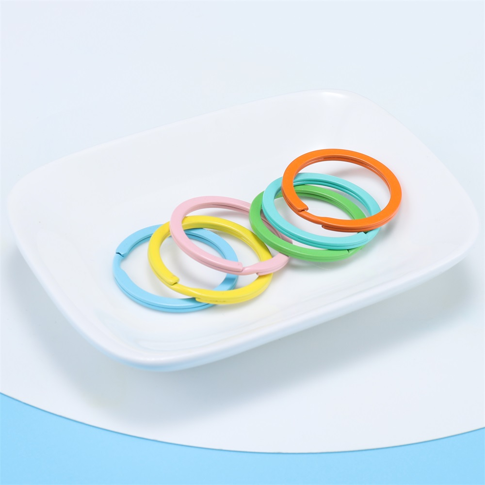 [DIY Aksesoris] Ring gantungan kunci Bulat Buka Tutup Warna  (10pcs/bag）