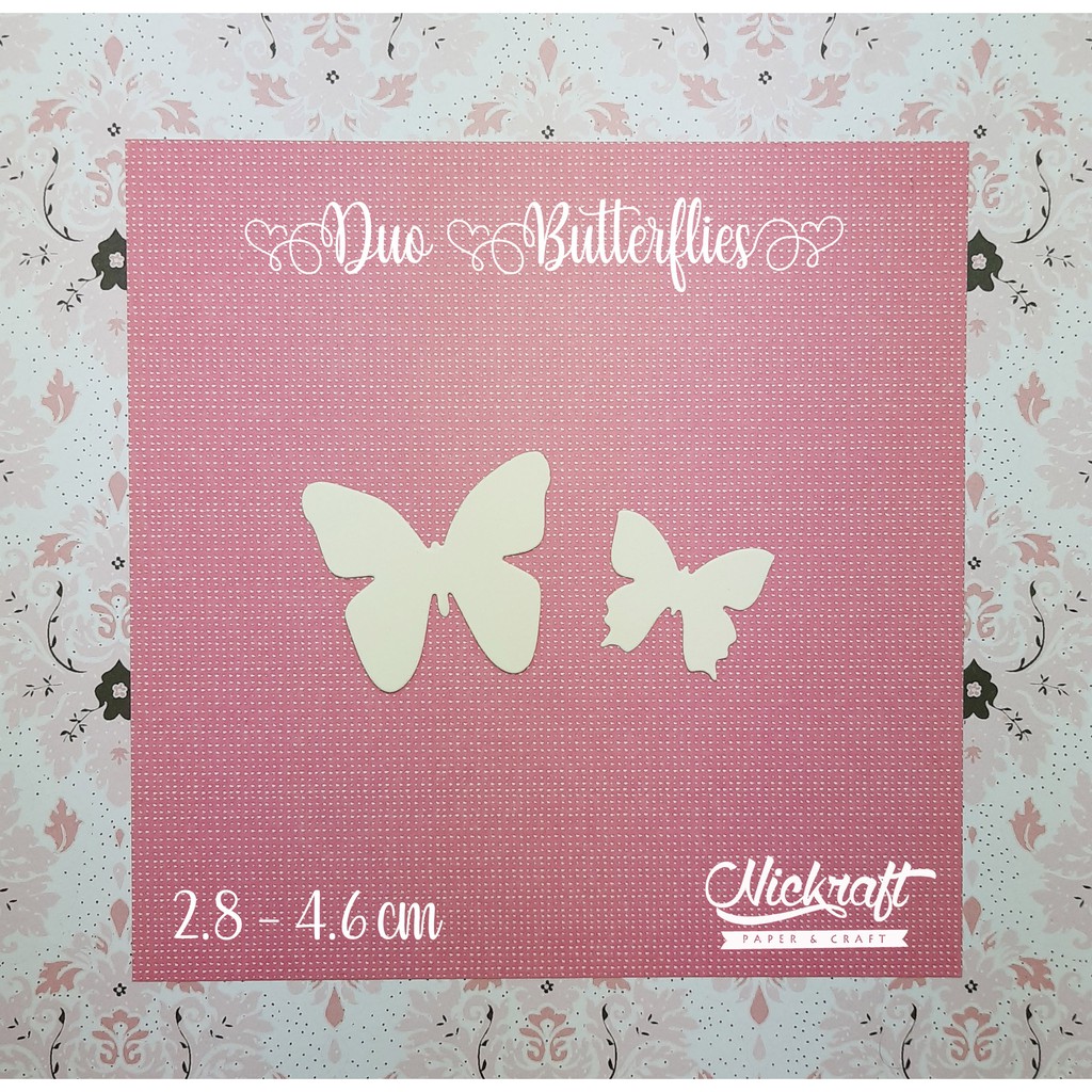 

DUO BUTTERFLIES - Bahan Scrapbook Mahar Kupu Kertas