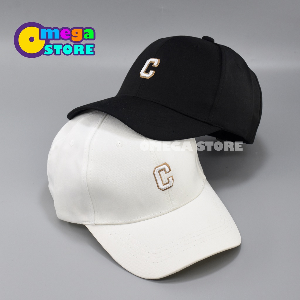 [O&amp;S] Topi Baseball Unisex Topi Bordir C Premium Topi Bisbol Pria Dan Wanita Fahion Korea Kekinian-OS235