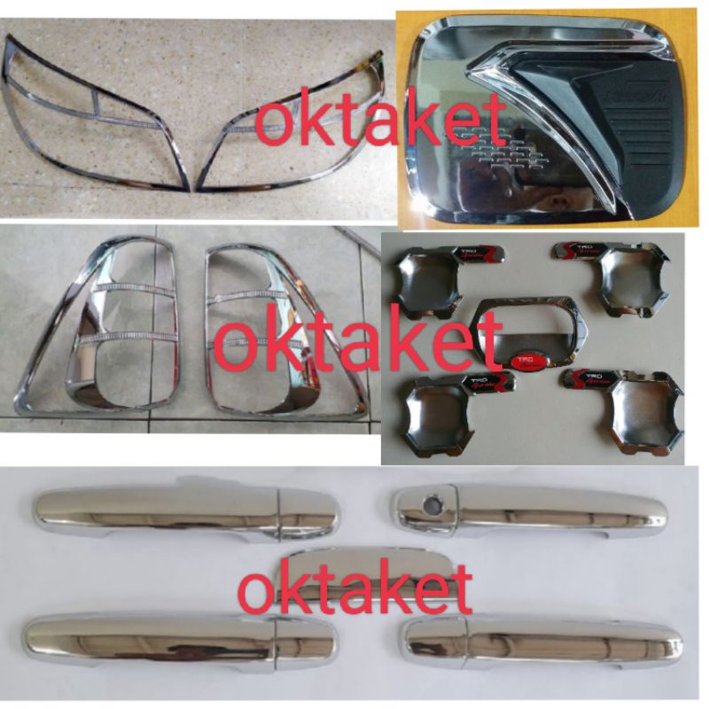 paket lengkap Rush Terios 2012 2013 2014 Trd Sportivo chrome garnish depan belakang outer handle tank cover