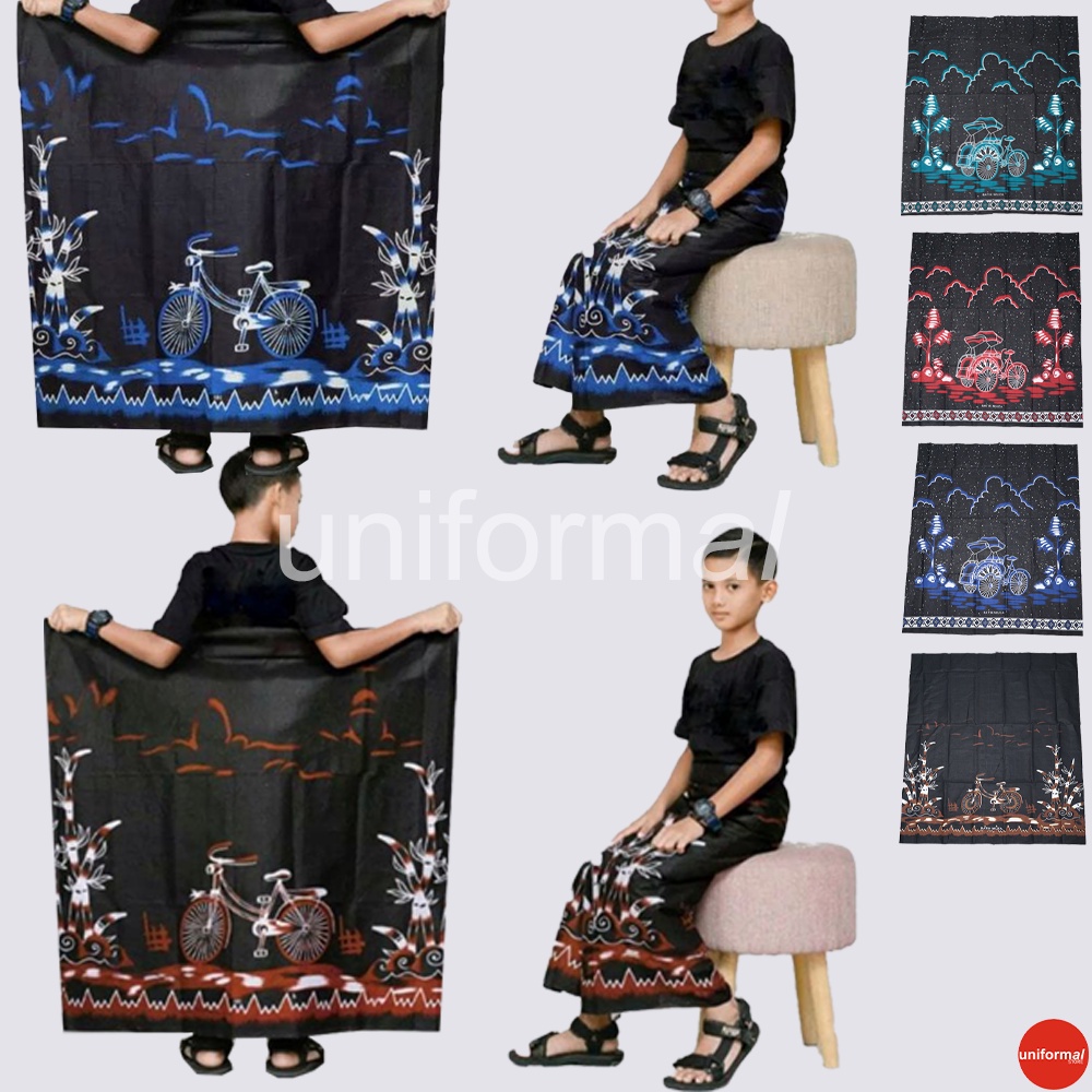 SARUNG ANAK / SARUNG ANAK SD DAN SMP / SARUNG PALAIKAT PALEKAT / SARUNG KANG SANTRI GUS AZMI / SARUNG BATIK / SARUNG ANAK TANGGUNG / SARUNG MOTIF BECAK ONTEL HITAM / COKLAT MERAH BIRU / SARUNG BAHAN KATUN HALUS / SARUNG POLKADOT / SARUNG PRINTING