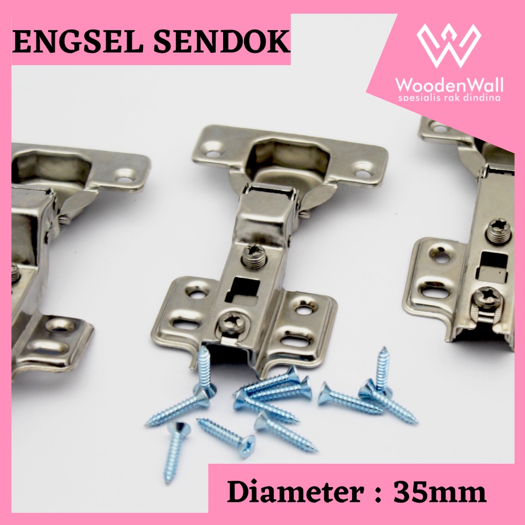 Engsel Pintu Lemari Kecil Engsel Sendok Lurus / Engsel Sendok Full Bengkok / Engsel Sendok Semi Beng