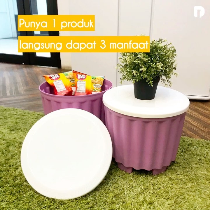 Jual Round Storage Stools Kursi Seperti Gendang Penyimpan Barang