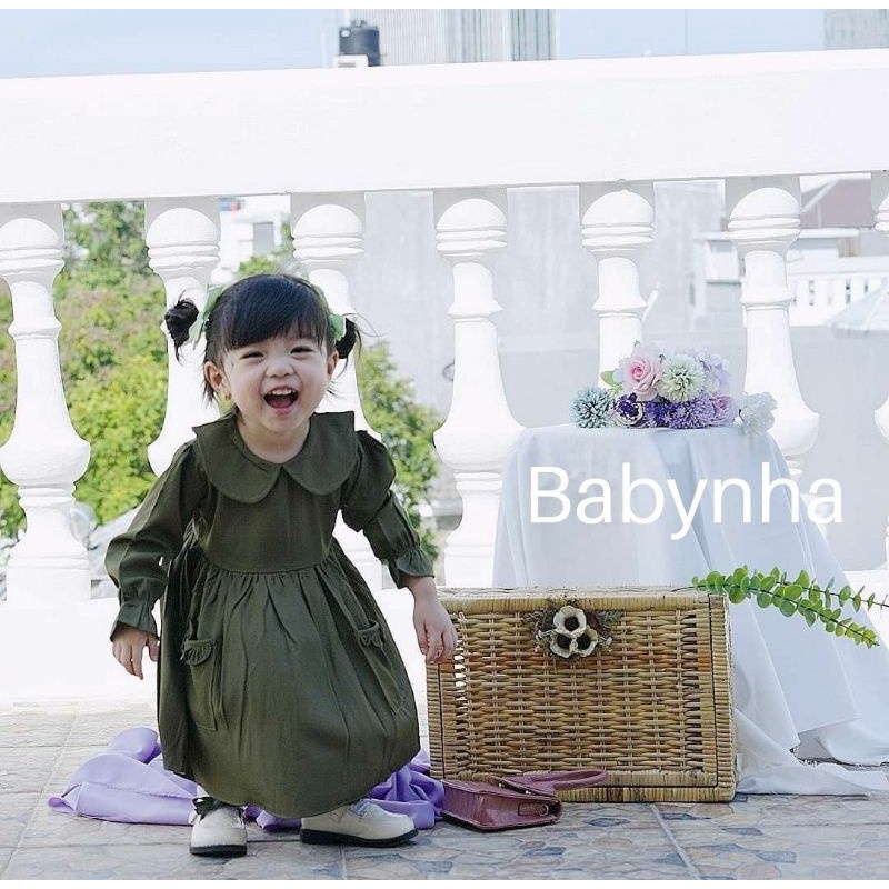 BABYNHA Dress Anak Perempuan/Dress Anak Tangan Panjang Usia 1-5/Hawa Dress