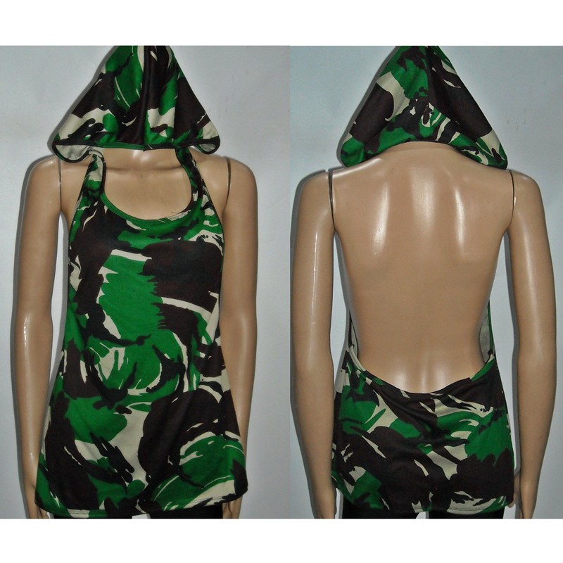 Outer Tanktop Senam Zumba motif Army  ATB78