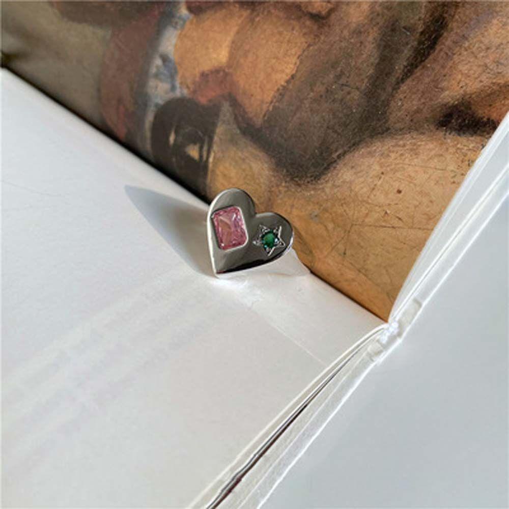 Mxbeauty Cincin Kristal Wanita Fashion Adjustable Hadiah Aksesoris Pesta Zirkon Pembukaan Rings