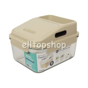 TEMPAT BERAS KACA 6 LlTER GLASSLOCK