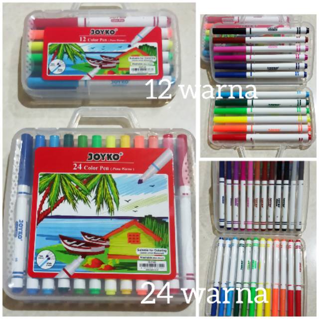 

Pena warna Joyko / Color pen Joyko CLP-04 12 warna / Color pen Joyko 24 warna