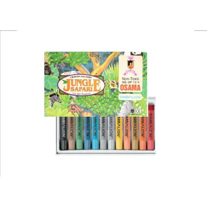 

Simbalion Oil Pastel 12 Color Krayon Jungle Paper case OP 12W