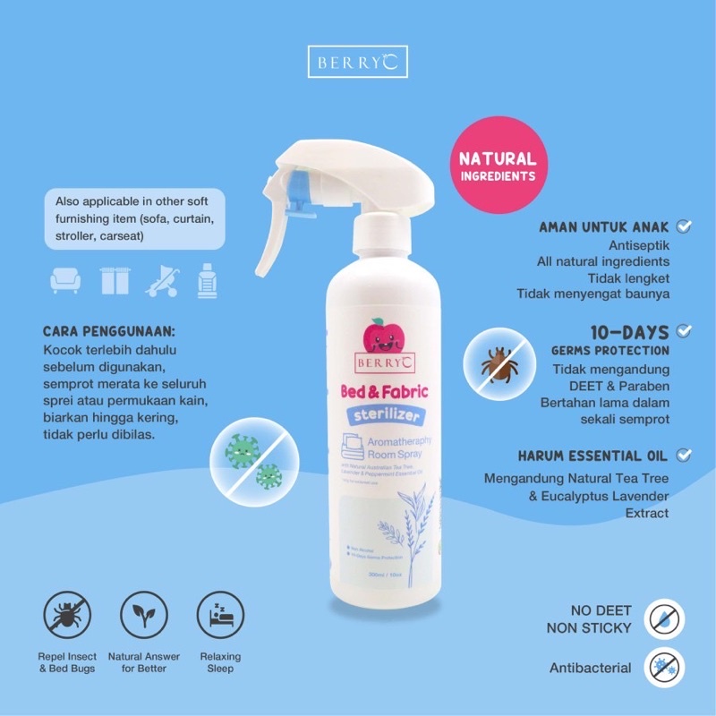 BerryC Berry C Bed Fabric Sterilizer Spray 300 ml / 500 ml