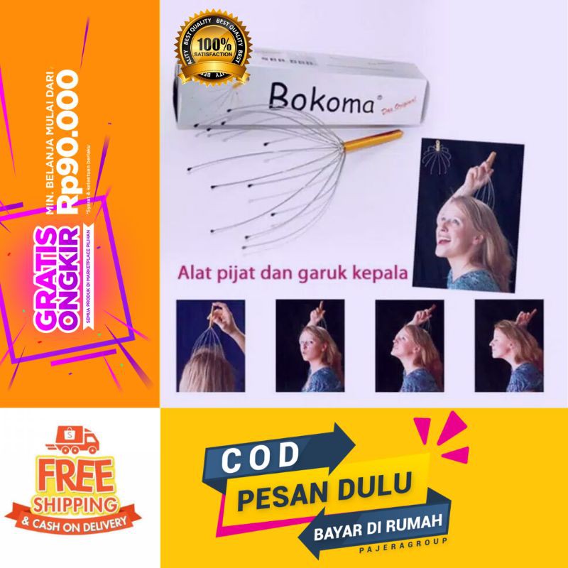 Alat Terapi pijat Kepala BOKOMA Hand Head Massager Untuk Susah Tidur