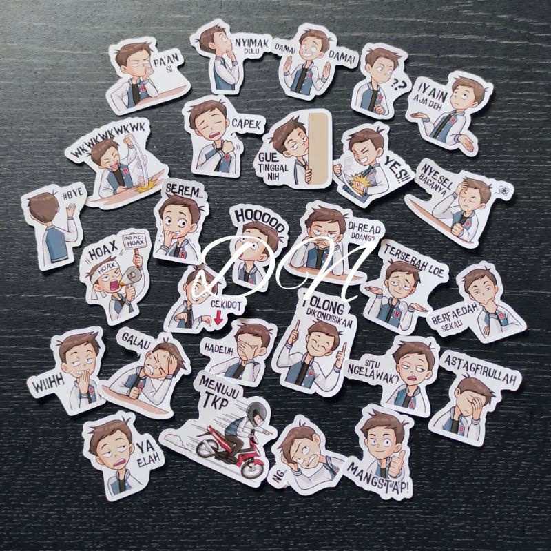 

isi 28 pcs mini stiker kertas glossy karakter line bocah tengil sticker glossy anak laki laki