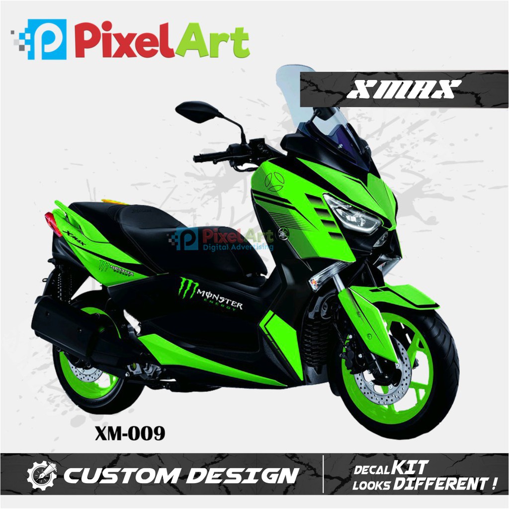 STICKER DECAL MOTOR XMAX HIJAU FULL BODY PREMIUM QUALITY
