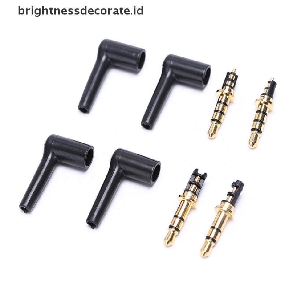 2pcs Adapter Konektor Jack Audio Stereo 3.5mm 90 Derajat