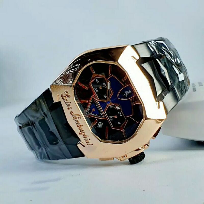 Jam tangan pria sporty Torino lamborghini case black