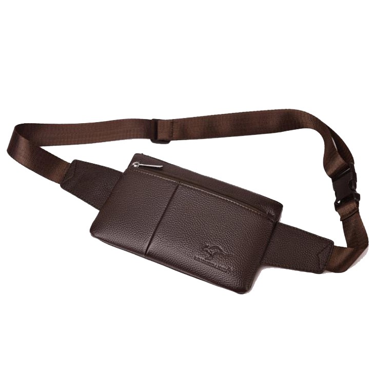 COD Highland Tas Pinggang Pria Kulit PU Kasual Anti Air Waist Bag Fashion Korea IMPORT TS607