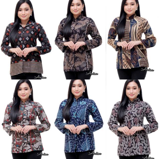 BAJU BATIK WANITA MODERN MONALISA GENES M,L,XL asli PEKALONGAN