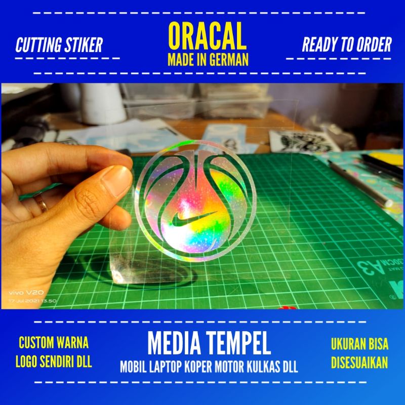 STIKER BOLA BASKET CUTTING BAHAN ORACAL CUSTOM LOGO
