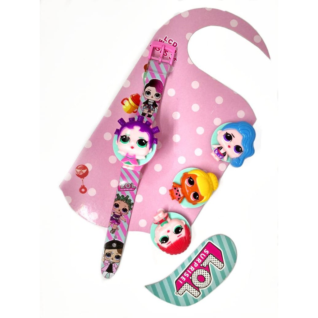 Best Item! JAM TANGAN ANAK PEREMPUAN KEPALA SET LOL DIGITAL MURAH