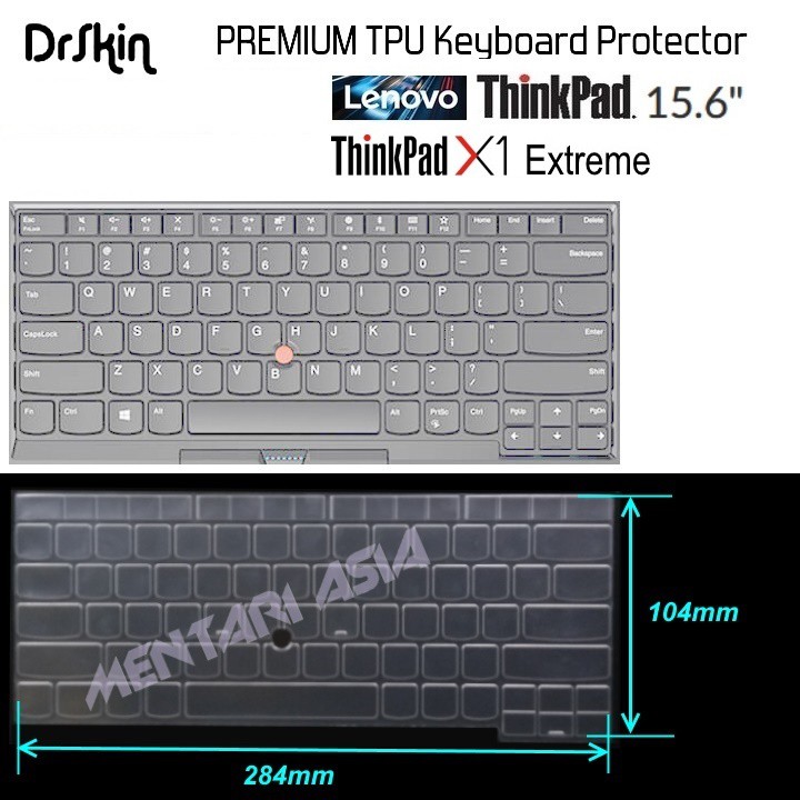 Keyboard Protector THINKPAD X1 Extreme 15.6 - DrSkin PREMIUM TPU Clear