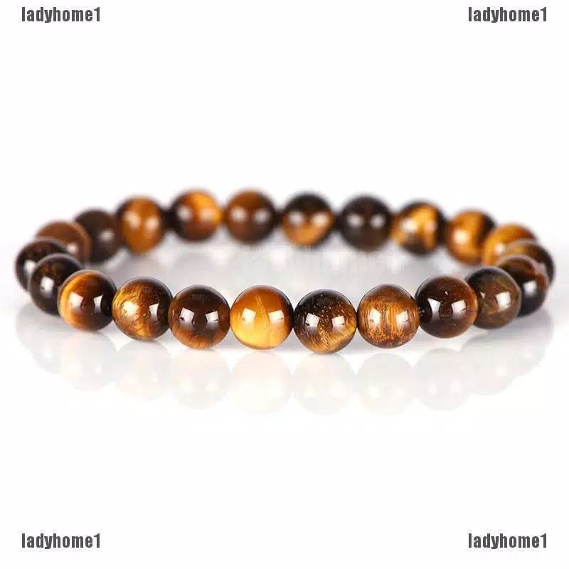 Gelang Batu Natural Tiger Eye anak &amp; dewasa / gelang batu alam Tiger eye,Biduri Sepah 8mm,10mm