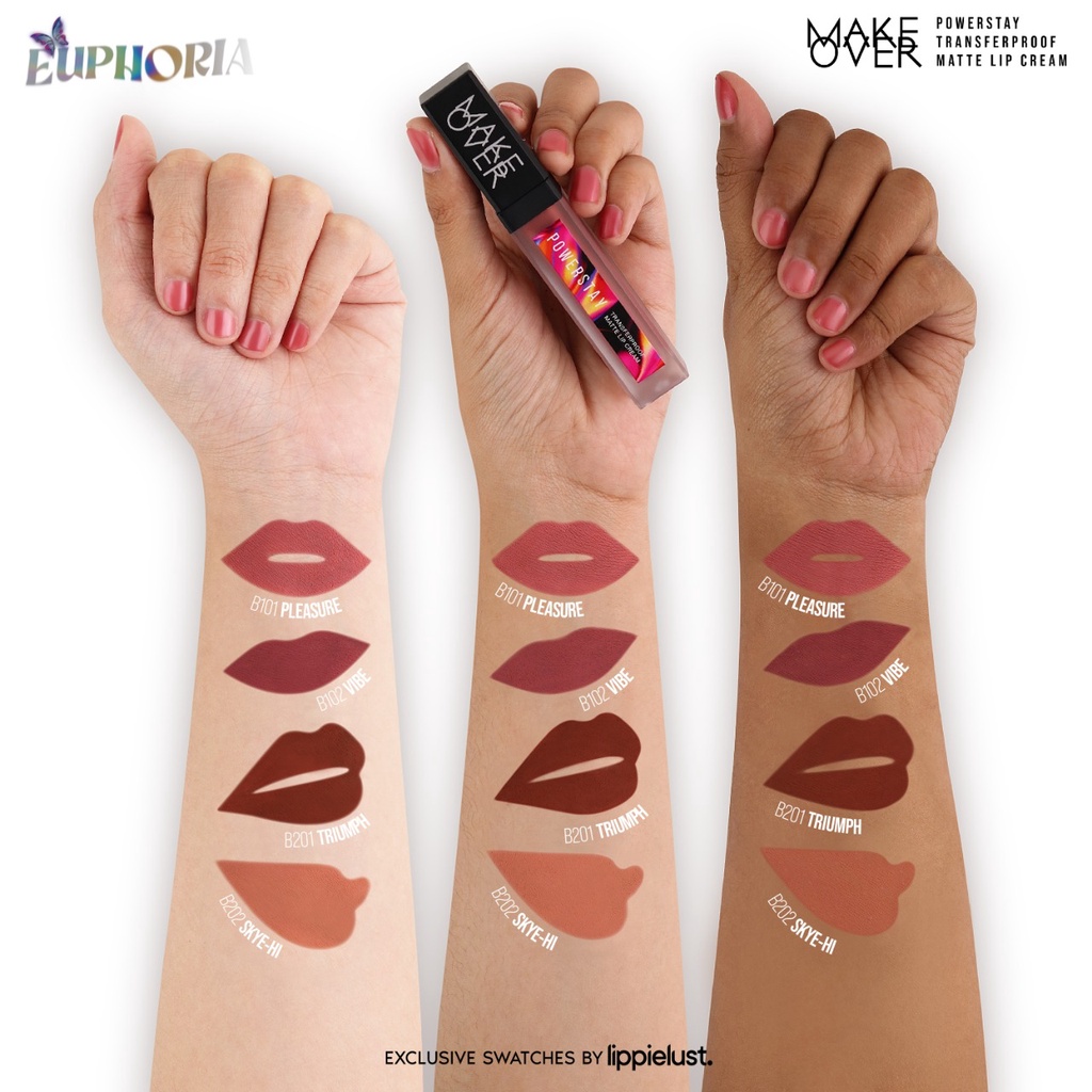 ★ BB ★  MAKE OVER Powerstay Transferproof Matte Lip Cream - Euphoria [NEW Limited Edition]