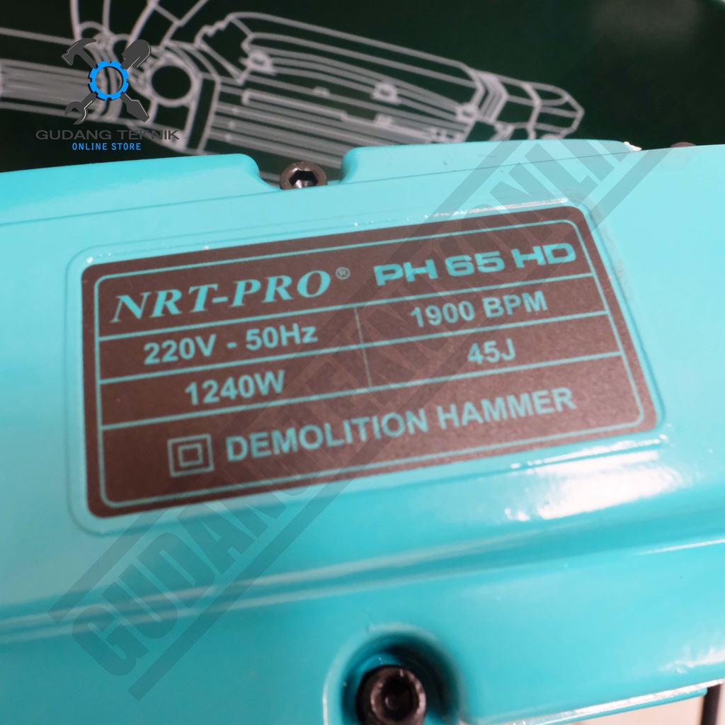 NRT-PRO PH-65HD Bor Bobok Jack Hammer Drill Beton Tembok Impact Demolition Mesin PH 65 HD PH65HD