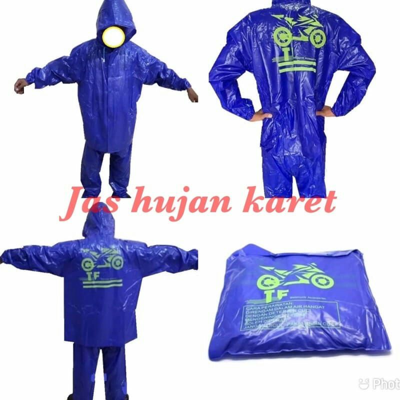 Jas Hujan Karet Set Celana Baju