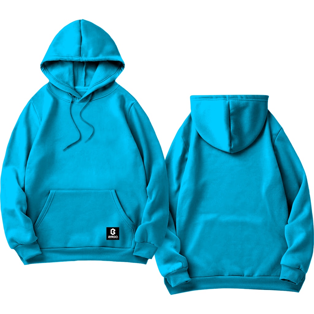 BRIGO Jumper Hoodie BASIC Warna Baby II Sweater Hoodie BRIGO Fleece Cotton M-XXL (Pria &amp; Wanita) Free stiker&amp;Gantungan Kunci