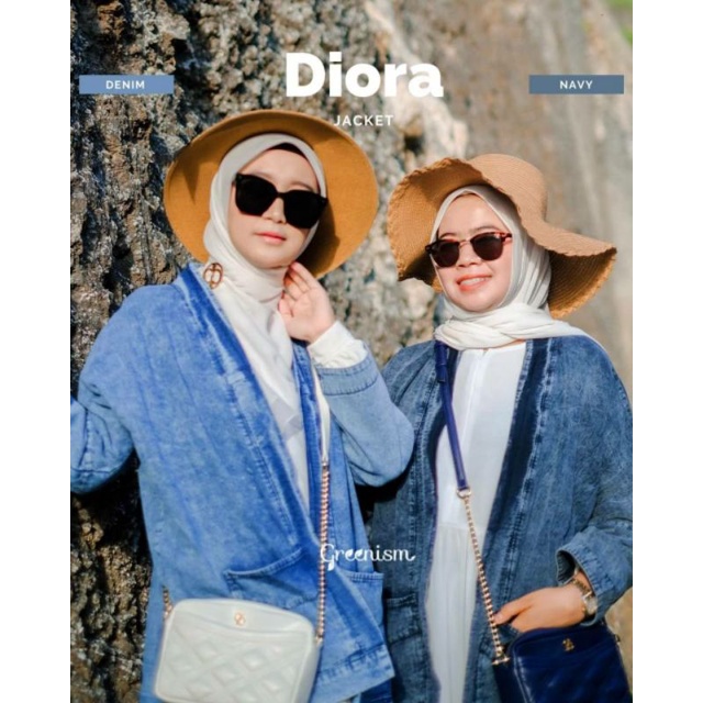DIORA JACKET Greenism / Jaket Jeans Syari
