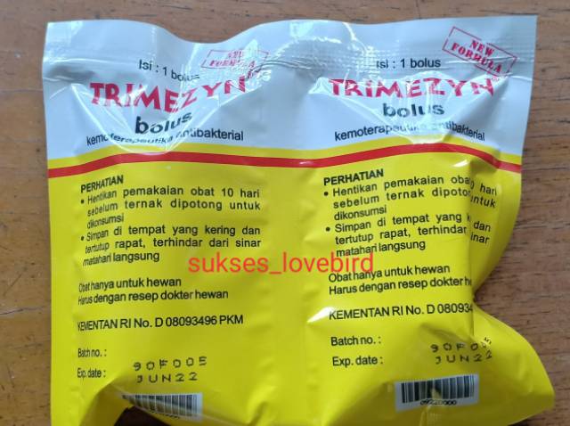 Trimezyn  bolus(harga per bolus)
