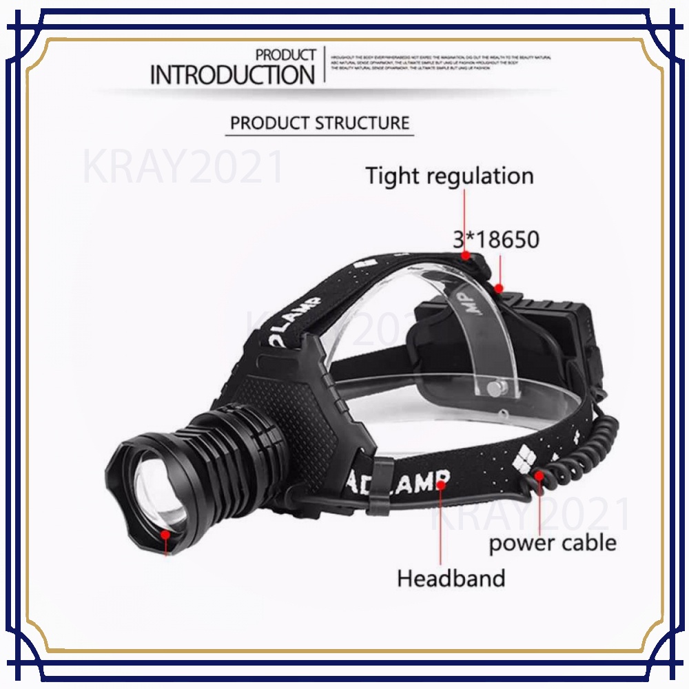 Senter Headlamp LED XHP70 1000 Lumens - P70