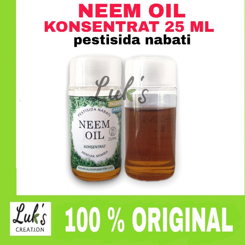 NEEM OIL konsentrat 25 ml insektisida fungisida anti tungau organik pestisida nabati