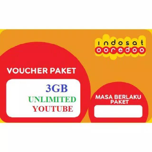 LIMITED Voucher IM3 Oredoo Unlimited + 3GB (Kirim Kode Via Chatt)