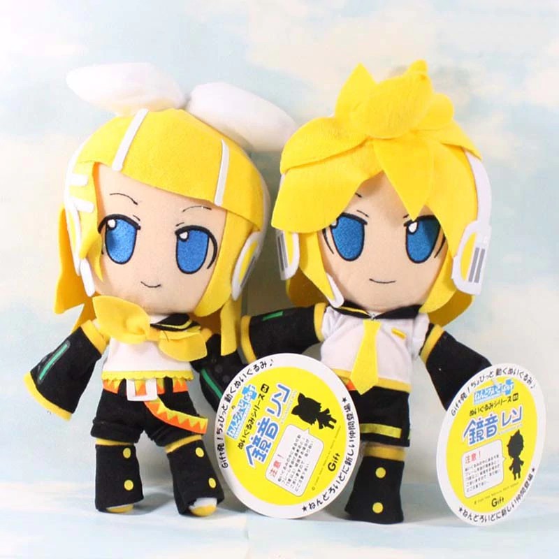 Boneka Lucu 30 cm lindo vocaloide Hatsune Miku kagamine Rin Len muñeco de felpa suave figura