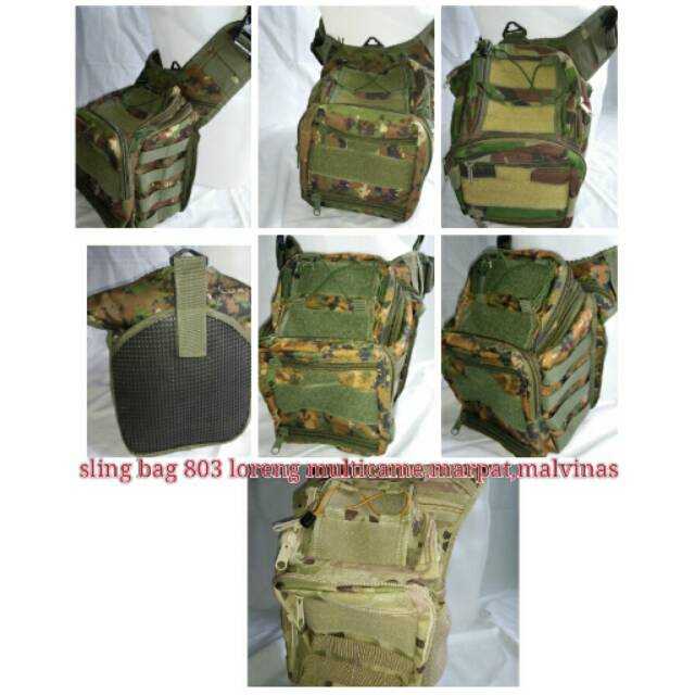 Tas slempang 803  besar loreng marpat,acupat,malvinas,gurun cordura local product