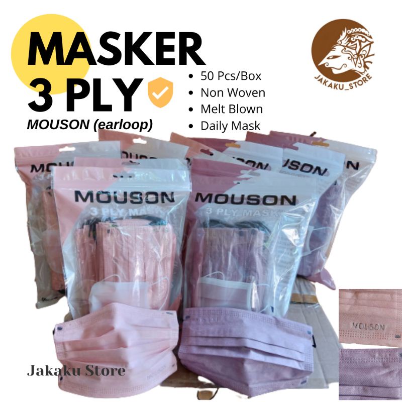 MASKER EARLOOP 3 PLY MOUSON
