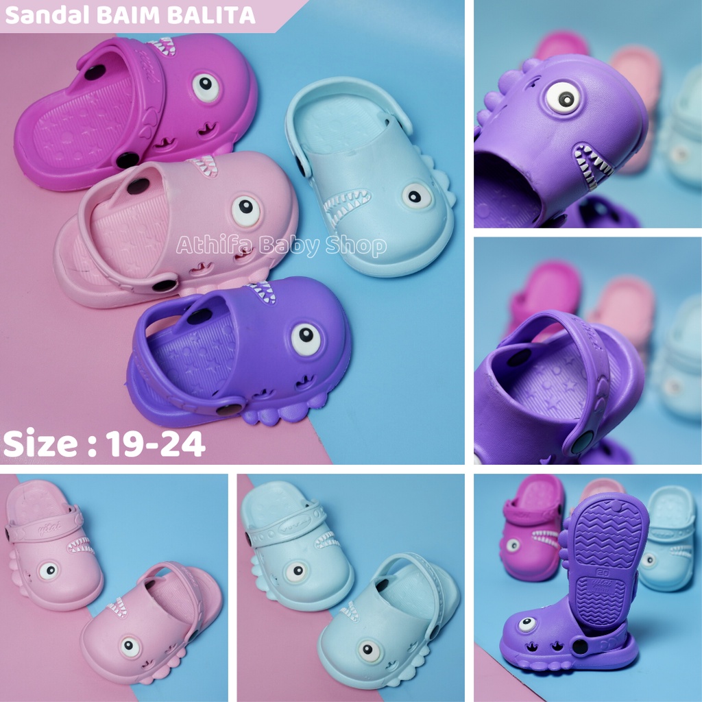 Sepatu Sandal Anak Baim Perempuan Usia 6 Bulan 1 2 3 Tahun Size 18-23 Karakter Dino Dyno Dinosaurus Dynosaurus Sendal Baim Gunung Karet Balita Prewalker Bayi Cewek